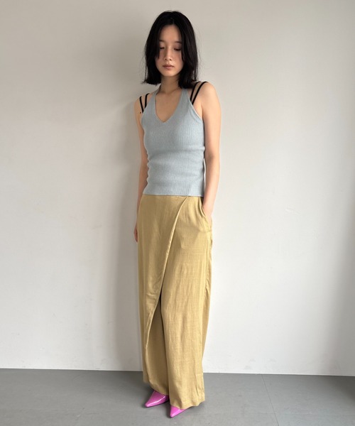 FUULLY STUDIO（フーリィーステューディオ）の「リネンアシメスカパン（その他パンツ・レディース・ベージュ/オフホワイト/ブラック・FREE）」の11枚目の写真