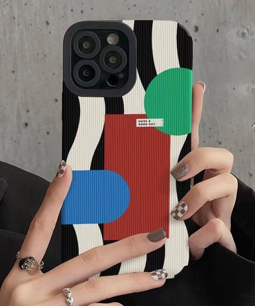 Fun & Daily(ファンアンドデイリー)の「Color Pattern iPhone Case 15 16 Plus Pro ProMax アイフォンケース(スマホケース/カバー・レディース・その他・iPhone 15 Plus/iPhone 15 Pro Max/iPhone 15 Pro/iPhone 15/iPhone 16/iPhone 16 Plus/iPhone 16 Pro/iPhone 16 Pro Max)」の1枚目の写真