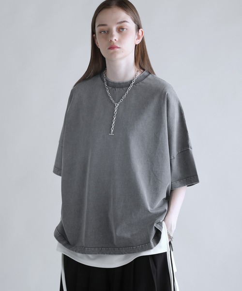 SOCCE（ソーシー）の「270ｇコットンウォッシュ加工ハーフスリーブカットソー（Tシャツ/カットソー・メンズ・ブルー/ブラック/グレー・XL/L/M/S）」の2枚目の写真