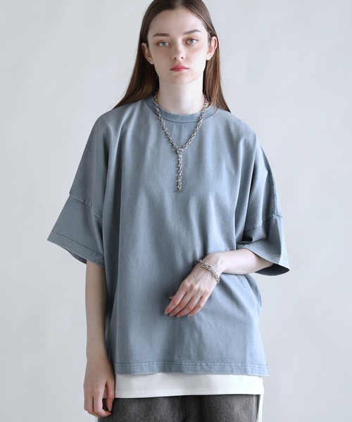 SOCCE（ソーシー）の「270ｇコットンウォッシュ加工ハーフスリーブカットソー（Tシャツ/カットソー・メンズ・ブルー/ブラック/グレー・XL/L/M/S）」の3枚目の写真