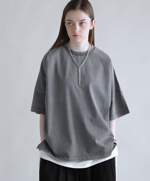 SOCCE（ソーシー）の「270ｇコットンウォッシュ加工ハーフスリーブカットソー（Tシャツ/カットソー・メンズ・ブルー/ブラック/グレー・XL/L/M/S）」の14枚目の写真