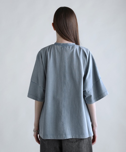 SOCCE（ソーシー）の「270ｇコットンウォッシュ加工ハーフスリーブカットソー（Tシャツ/カットソー・メンズ・ブルー/ブラック/グレー・XL/L/M/S）」の9枚目の写真