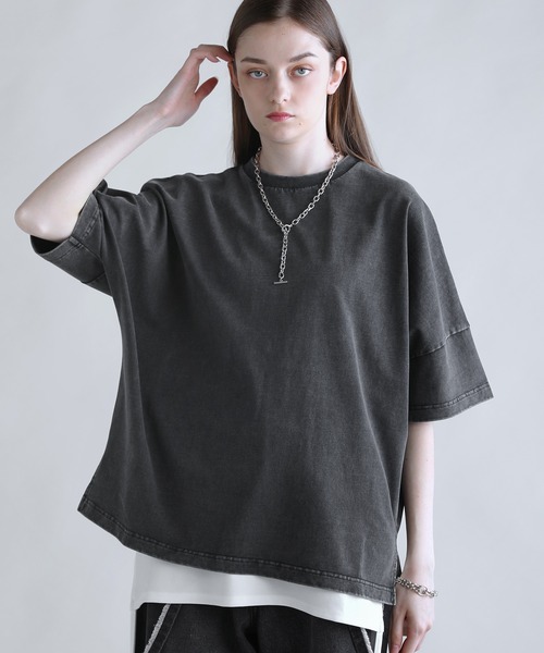 SOCCE（ソーシー）の「270ｇコットンウォッシュ加工ハーフスリーブカットソー（Tシャツ/カットソー・メンズ・ブルー/ブラック/グレー・XL/L/M/S）」の5枚目の写真