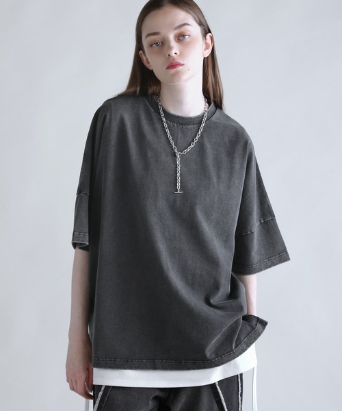 SOCCE（ソーシー）の「270ｇコットンウォッシュ加工ハーフスリーブカットソー（Tシャツ/カットソー・メンズ・ブルー/ブラック/グレー・XL/L/M/S）」の6枚目の写真