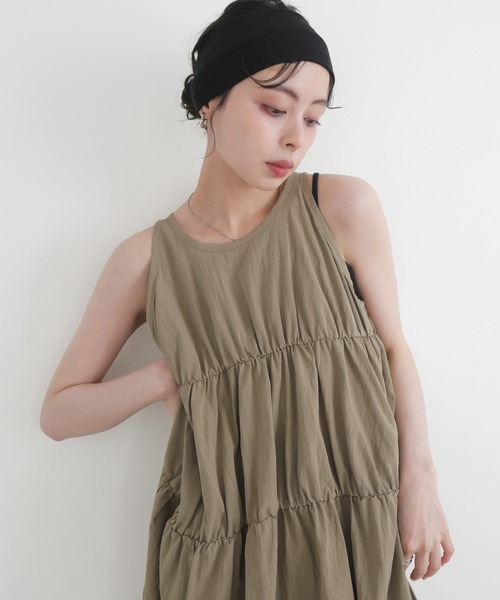 最終値下❗️新品タグ付　ビアズリー ギャザーチュニック　ミント ❗️新品タグ付 ビアズリー BEARDSLEY ギャザーチュニック