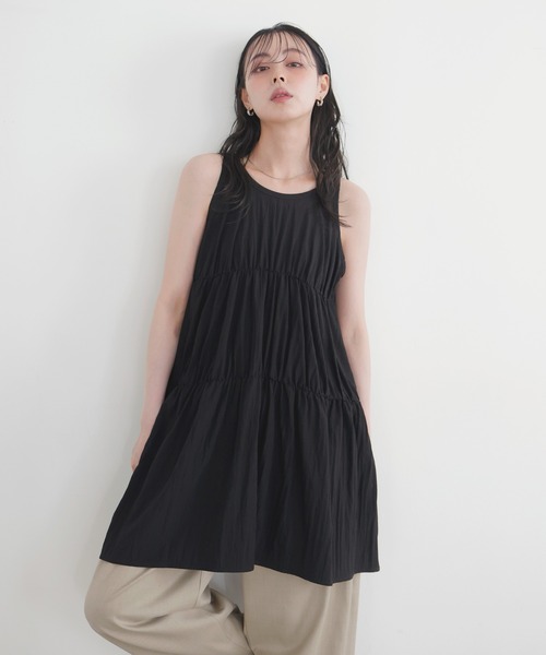 レザーチュニック レザーコンビチュニック / Leather Combi Tunic（その他トップス