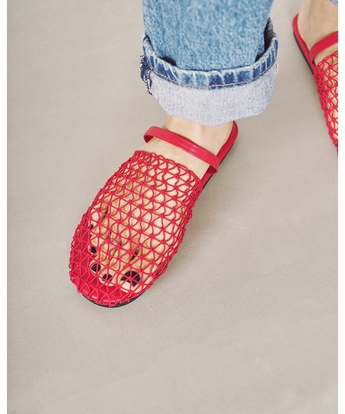 フラット メッシュ編み サンダル（サンダル）｜Emma Francis（エマ