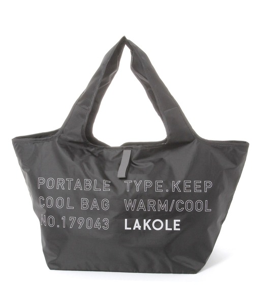 LAKOLE（ラコレ）の「BIG保冷保温エコバッグ / 491115（エコバッグ/サブバッグ・レディース・グレー/ブラック・FREE）」の2枚目の写真