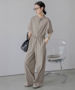 セール】volume sleeve waist gather combinaison / ボリューム
