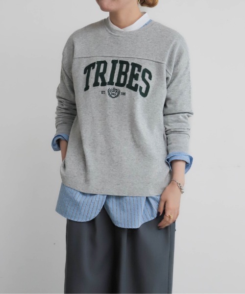 NOMBRE IMPAIR（ノンブルアンペール）の「TRIBESチェーン刺繍　ニットP/O（ニット/セーター・レディース・ネイビー/グレー・FREE）」の13枚目の写真