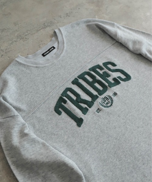 NOMBRE IMPAIR（ノンブルアンペール）の「TRIBESチェーン刺繍　ニットP/O（ニット/セーター・レディース・ネイビー/グレー・FREE）」の4枚目の写真