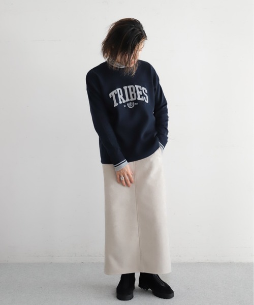 NOMBRE IMPAIR（ノンブルアンペール）の「TRIBESチェーン刺繍　ニットP/O（ニット/セーター・レディース・ネイビー/グレー・FREE）」の14枚目の写真