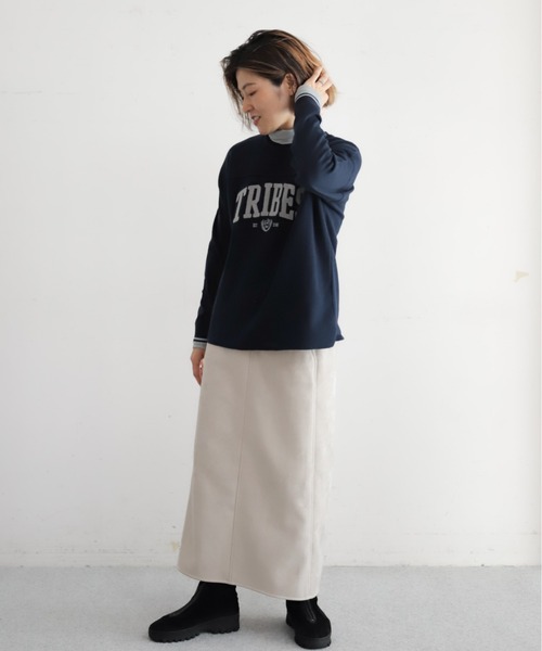 NOMBRE IMPAIR（ノンブルアンペール）の「TRIBESチェーン刺繍　ニットP/O（ニット/セーター・レディース・ネイビー/グレー・FREE）」の5枚目の写真