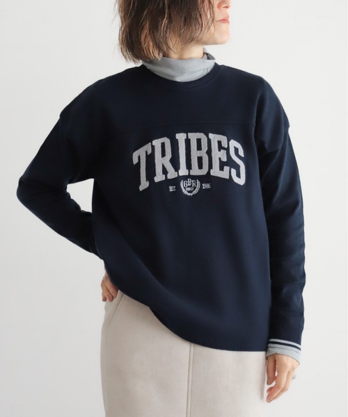 NOMBRE IMPAIR（ノンブルアンペール）の「TRIBESチェーン刺繍　ニットP/O（ニット/セーター・レディース・ネイビー/グレー・FREE）」の9枚目の写真