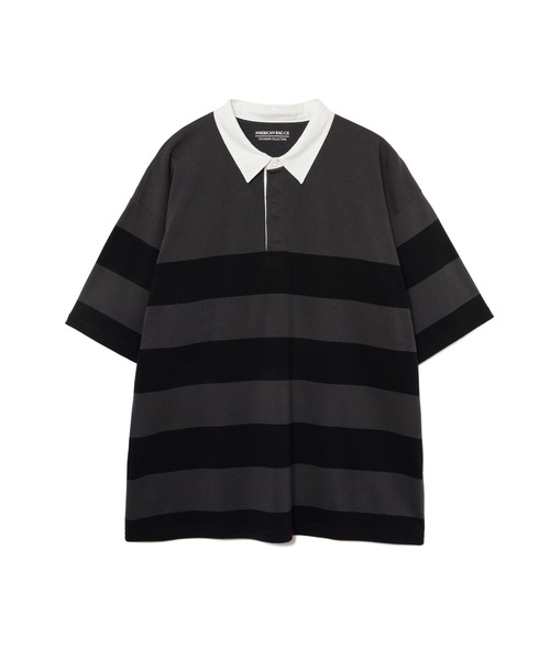 AMERICAN RAG CIE(アメリカンラグシー)の「【MEN , WOMEN】for BAYFLOW ラグビーシャツ(Tシャツ/カットソー・メンズ・グレー/ネイビー・M/L)」の2枚目の写真