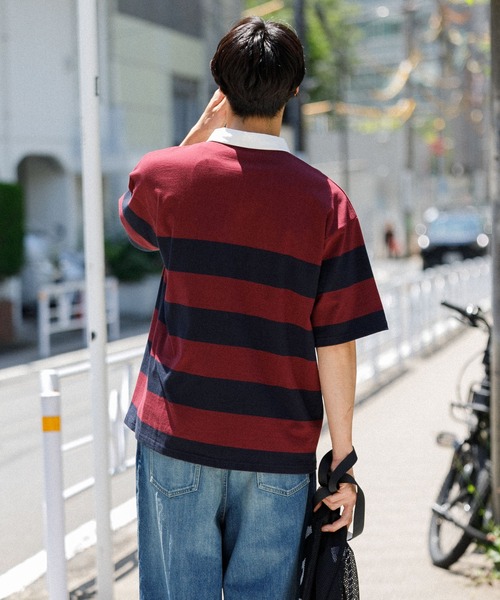 AMERICAN RAG CIE(アメリカンラグシー)の「【MEN , WOMEN】for BAYFLOW ラグビーシャツ(Tシャツ/カットソー・メンズ・グレー/ネイビー・M/L)」の10枚目の写真