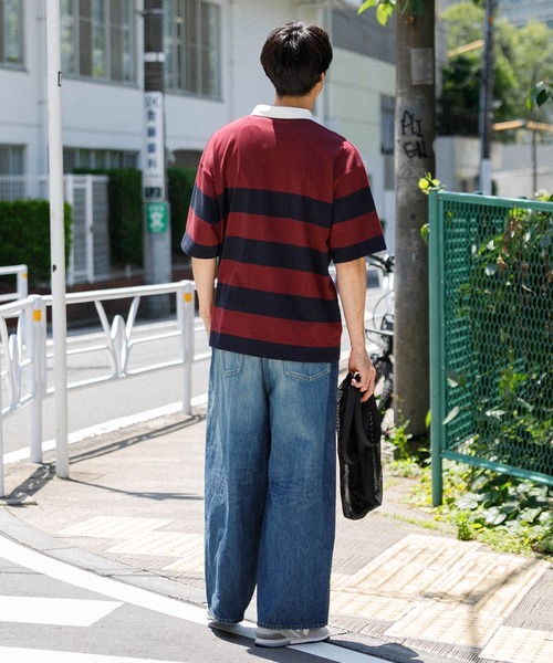AMERICAN RAG CIE(アメリカンラグシー)の「【MEN , WOMEN】for BAYFLOW ラグビーシャツ(Tシャツ/カットソー・メンズ・グレー/ネイビー・M/L)」の5枚目の写真