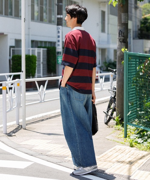 AMERICAN RAG CIE(アメリカンラグシー)の「【MEN , WOMEN】for BAYFLOW ラグビーシャツ(Tシャツ/カットソー・メンズ・グレー/ネイビー・M/L)」の6枚目の写真