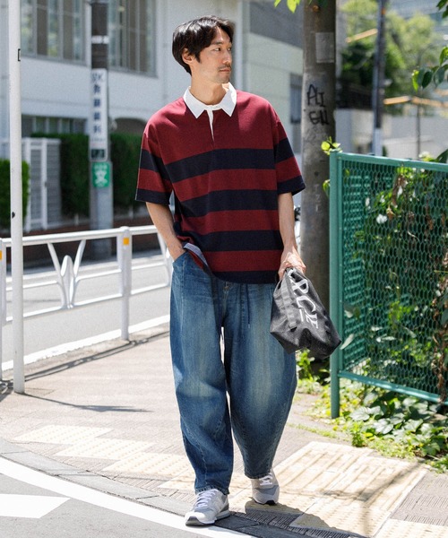 AMERICAN RAG CIE(アメリカンラグシー)の「【MEN , WOMEN】for BAYFLOW ラグビーシャツ(Tシャツ/カットソー・メンズ・グレー/ネイビー・M/L)」の8枚目の写真