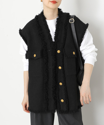 ジャーナルスタンダードレリューム TWEEDクルーネックジャケット JOURNAL STANDARD TWEEDクルーネックジャケット