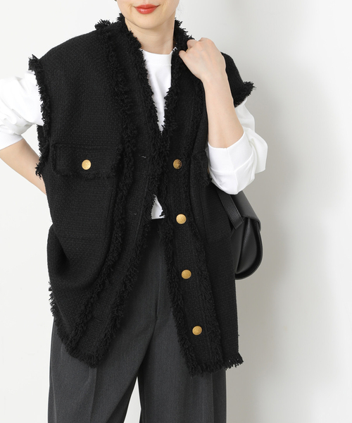 GIOLICAツイードBIGベスト（その他アウター）｜journal standard L