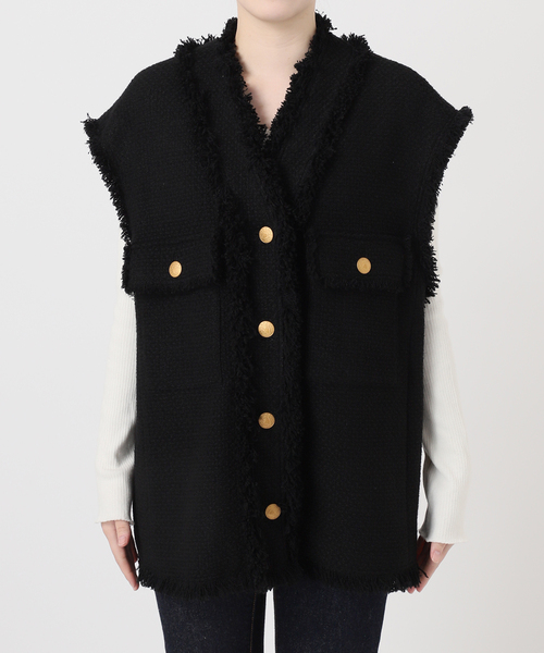 GIOLICA社ツイード ベスト GIOLICAツイードBIGベスト（その他アウター）｜journal standard L