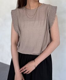Chez toi | 袖口シャーリングブラウス(シャツ/ブラウス)