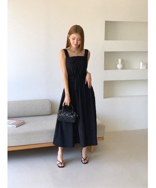 MINS MINIS(ミンスミニス)の「スクエアネックノースリーブAラインワンピース(ワンピース・レディース・ブラック・FREE)」の15枚目の写真