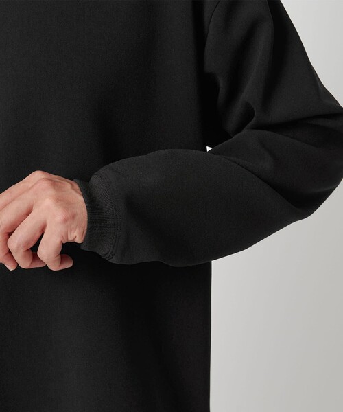 ◼️マークアンドロナ◼️長袖フリース46黒美品◼️重ね着風 BEAUTY&YOUTH UNITED ARROWS（ビューティーアンドユースユナイテッド