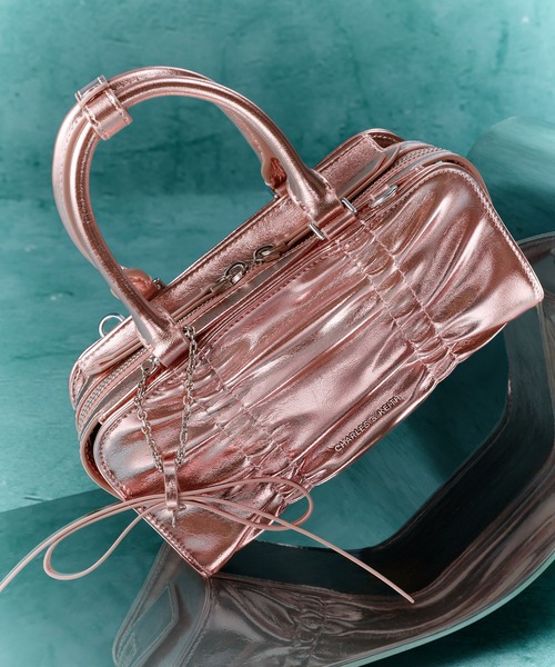 CHARLES & KEITH Kadee ケーディー バッグ オーラピンク Kadee ケーディー ルーシュドミニバッグ - オーラピンク