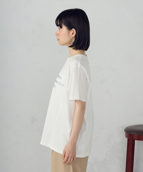 COMME CA ISM(コムサイズム)の「グリッター ロゴTシャツ(Tシャツ/カットソー・レディース・ブラック/サックスブルー/ホワイト/チャコール・MEDIUM/LARGE)」の17枚目の写真