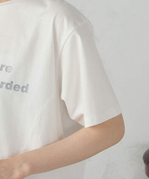COMME CA ISM(コムサイズム)の「グリッター ロゴTシャツ(Tシャツ/カットソー・レディース・ブラック/サックスブルー/ホワイト/チャコール・MEDIUM/LARGE)」の20枚目の写真