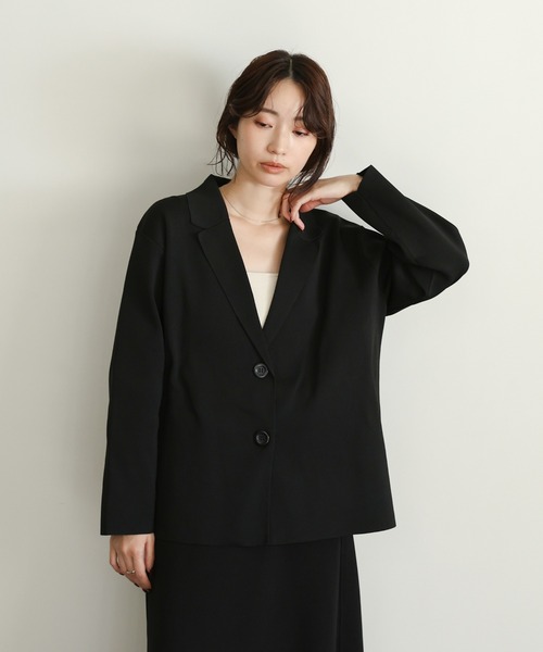セール】【Et】Spandex Knit Jacket / 軽量（テーラードジャケット