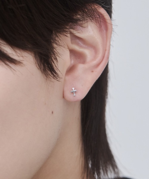 セール】【 金属アレルギー対応 】ミニクロス ピアス サージカル