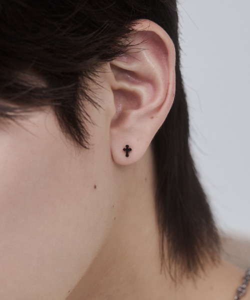 yproject ピアス セール】【 金属アレルギー対応 】ミニクロス ピアス サージカル