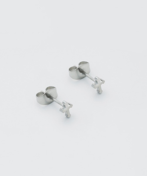 WYZ surgical stainless(ダブリューワイジィーサージカルステンレス)の「【 金属アレルギー対応 】ミニクロス ピアス サージカルステンレス(両耳用)(ピアス(両耳用)・メンズ・ブラック/シルバー/ゴールド・FREE)」の12枚目の写真