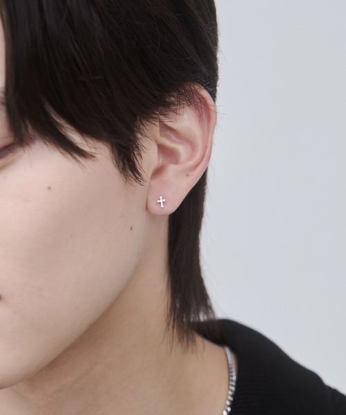 セール】【 金属アレルギー対応 】ミニクロス ピアス サージカル