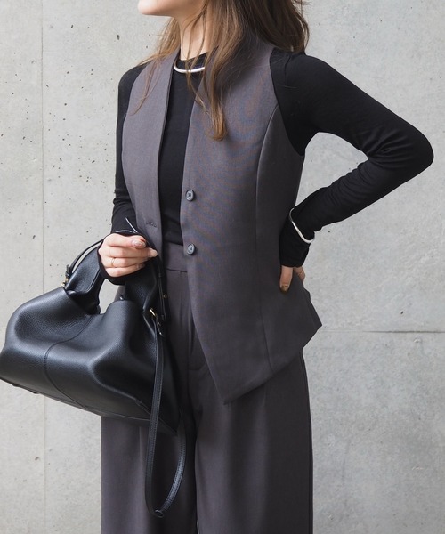 LAULEN(ローレン)の「american sleeve vest/アメスリベスト(ベスト・レディース・グレー/ブラック・S/M)」の9枚目の写真