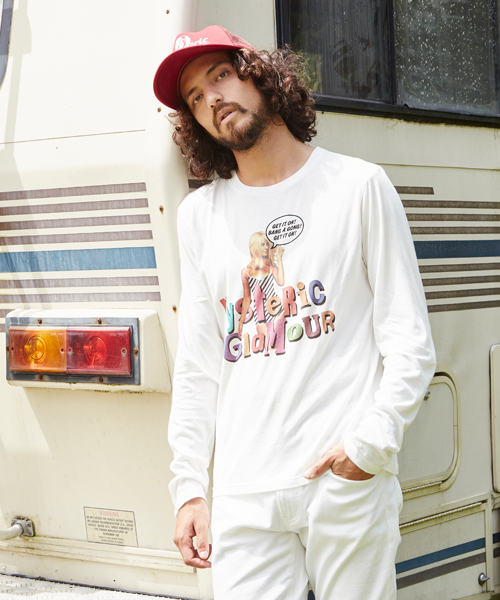 HYSTERIC GLAMOUR(ヒステリックグラマー)の「PRETTY pt T-SH(Tシャツ/カットソー・メンズ・ホワイト/パープル/ブラック・SMALL/LARGE/MEDIUM)」の2枚目の写真