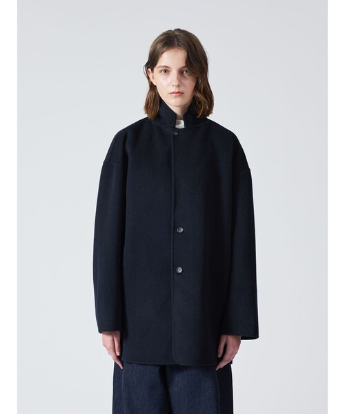 mizuiroind（ミズイロインド）の「mizuiro ind ウールテーラードジャケット（テーラードジャケット・レディース・ネイビー/ブラック・FREE）」の4枚目の写真