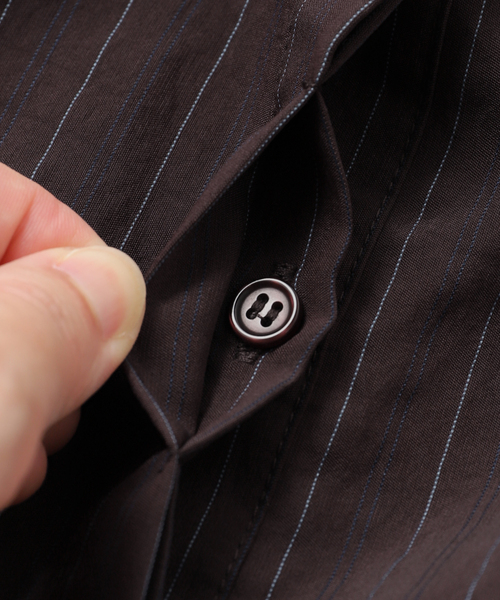 JOURNAL STANDARD relume（ジャーナルスタンダード　レリューム）の「《WEB限定追加》N/Rダブルストライプブラウス（シャツ/ブラウス・レディース・ブラウン/ネイビー・FREE）」の21枚目の写真