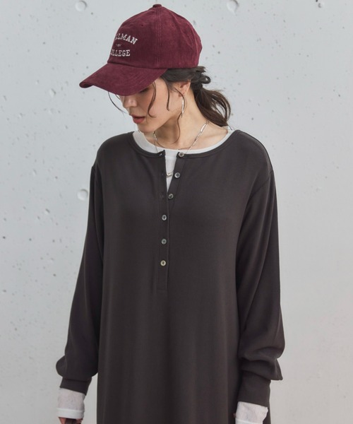 Doux archives（ドゥアルシーヴ）の「コーデュロイカレッジキャップ（キャップ・レディース・ワイン/ブラック/ベージュ・FREE）」の10枚目の写真