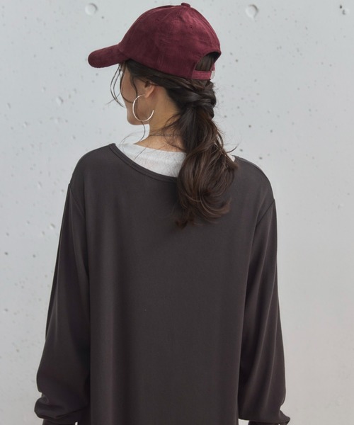 Doux archives（ドゥアルシーヴ）の「コーデュロイカレッジキャップ（キャップ・レディース・ワイン/ブラック/ベージュ・FREE）」の11枚目の写真
