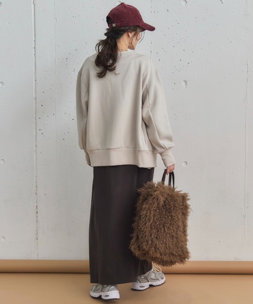 Doux archives（ドゥアルシーヴ）の「コーデュロイカレッジキャップ（キャップ・レディース・ワイン/ブラック/ベージュ・FREE）」の14枚目の写真