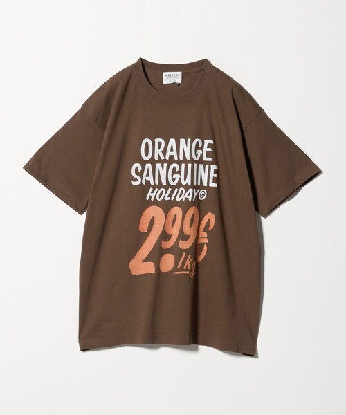 HOLIDAY BOILEAU(ホリディボワロ)の「【別注】<HOLIDAY BOILEAU>ORANGE SANGUINE Tシャツ(Tシャツ/カットソー・メンズ・ホワイト/ダークブラウン・L/XL/M)」の20枚目の写真