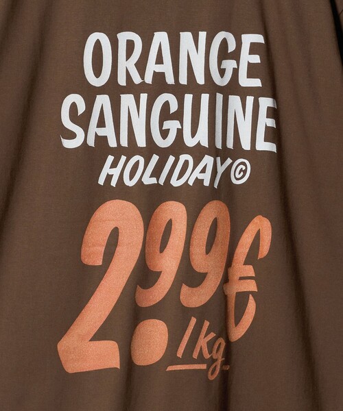 HOLIDAY BOILEAU(ホリディボワロ)の「【別注】<HOLIDAY BOILEAU>ORANGE SANGUINE Tシャツ(Tシャツ/カットソー・メンズ・ホワイト/ダークブラウン・L/XL/M)」の6枚目の写真