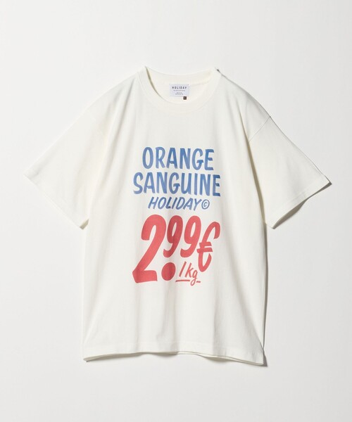 HOLIDAY BOILEAU(ホリディボワロ)の「【別注】<HOLIDAY BOILEAU>ORANGE SANGUINE Tシャツ(Tシャツ/カットソー・メンズ・ホワイト/ダークブラウン・L/XL/M)」の8枚目の写真