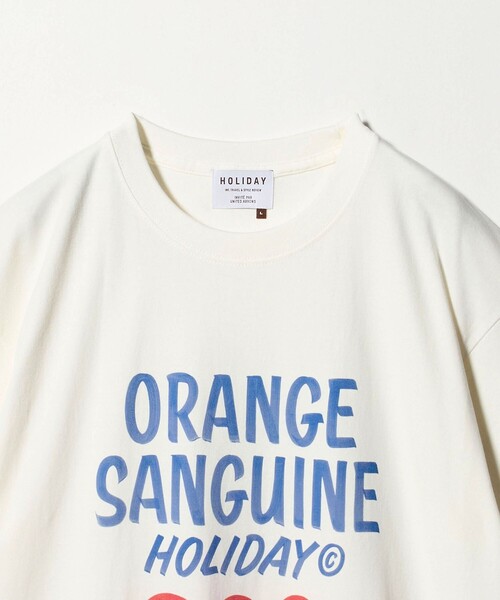 HOLIDAY BOILEAU(ホリディボワロ)の「【別注】<HOLIDAY BOILEAU>ORANGE SANGUINE Tシャツ(Tシャツ/カットソー・メンズ・ホワイト/ダークブラウン・L/XL/M)」の10枚目の写真