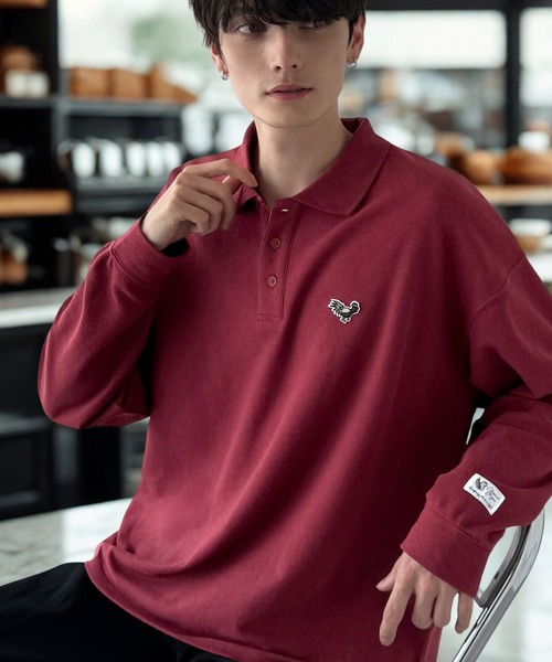 専用【新品・未使用・タグ付き】希少Lサイズ！ポロシャツ　ビジネス向け　騎士刺繍入 クジラ 刺繍 メンズ ポロシャツ 半袖 服 グッズ イルカ 鯨 サンゴ 鯉