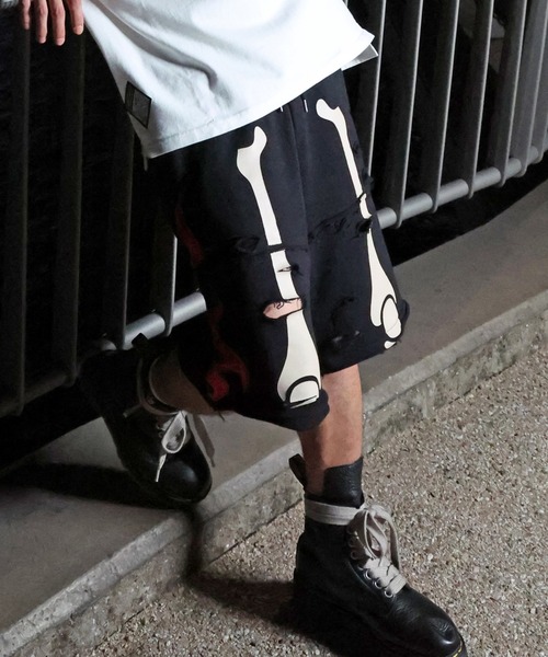 GALFY(ガルフィー)の「JACKROSE×VANSON×GALFY-骨犬Shorts(その他パンツ・メンズ・ホワイト/ブラック・L/XL)」の12枚目の写真